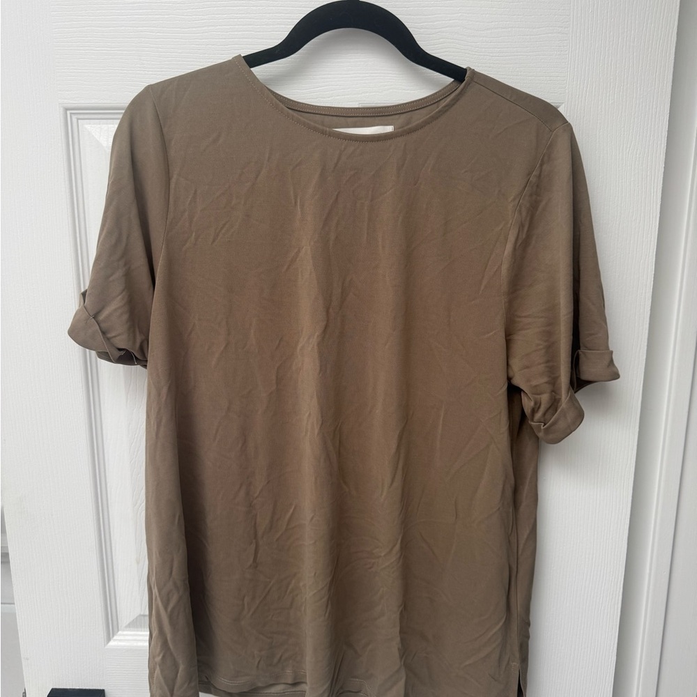 OAK + FORT Brown Short Sleeve Tee